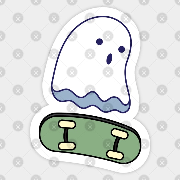 Backflip Ghost Sticker by rudypagnel